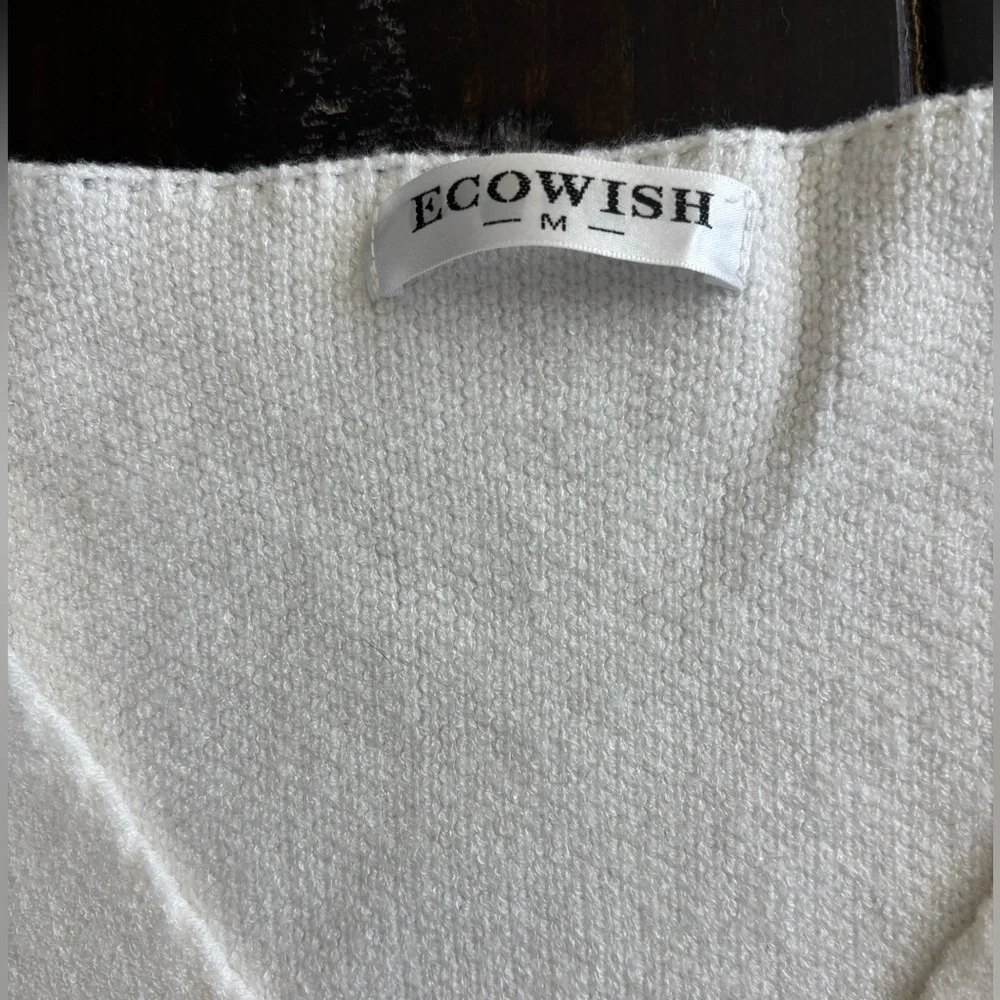 ECOWISH White Heart Patterned Valentines Women's Sweater - Picture 9 of 9
